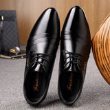 New Fashion Mens Leather Shoes Wedding Business Dress Nightclubs Oxfords Breathable Working Lace Up