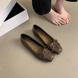 Head Shallow Mouth Single Shoes 2024 Spring And Autumn New French Evening Wind Temperament Gentle Fairy Flat-Soled Grandma