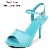 Dance Model Shoes Women Catwalk Shoes Sandals 9 13 15 17 20 CM Sexy High Heels Platform Sandals Girls Shoe Party
