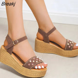 Platform Sandals 2022 Fashion Women Strap Gladiator Sandal Wedges Shoes Casual Woman Peep Toe espadrille femme