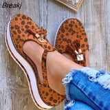 Summer Fashion Women Casual Shoes Fringe Buckle Ladies Sandals Outdoor Sports Height Increase Closed Toe Comfort