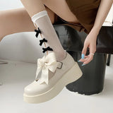 2024, The New Spring And Summer Mary Jane Shoes Loose Cake Bottom Bow Students JK All Kinds Of Sweet