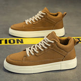 Men's Canvas Shoes Fashion Spring Solid High Top Vulcanized Shoes Men Flat Design Casual Sneakers Man Board