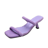 for Women 2023 High Quality Stiletto Heels Women's Sandals Multicolor Suede Sandals with Breathable Insides 5cm