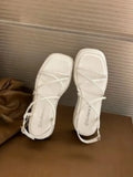 Women's Sandals Wedges High Heel Outdoor Platform Heightening Modern Sandals Simple Thin Strap Combination Design