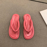 Flip Flops Beach Shoes Womens Slippers Outdoor Slides Candy Colors Fashion Pantofle Low Hawaiian Sabot Flat Luxury
