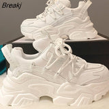 Women Shoes 2023 Designer Sneakers Fashion Outdoor Flats Causal Lace Up Shoes Female Breathable Ladies Footwear