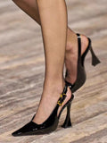 Pointed Toe High Heels Shoes Women Sandals New Dress Party Shoes Summer 2024 Designer Slingback Walking Zapatos Femme