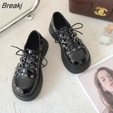 Shoes Lolita Shoes Mary Janes Women's Shoes Chain Uniform Jk Student Shoes Women Girl Round Toe Lolita Vintage