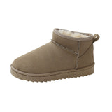 Breakj Shoes Large Winter New Flat Bottom Short Northeastern Cotton Shoes Men Plus Velvet Thick To Keep The Snow Boots