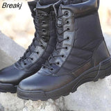 Men Boots Winter Outdoor Leather Military Boots Breathable Army Combat Boots Plus Size Desert Boots Hiking Shoes