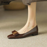 spring autumn patent leather women's shallow mouth bow flat shoes new all-match comfortable flat work shoes 34-39