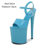 Dance Model Shoes Women Catwalk Shoes Sandals 9 13 15 17 20 CM Sexy High Heels Platform Sandals Girls Shoe Party