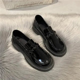 Woman Flats Clogs Platform Casual Female Sneakers Oxfords Modis All-Match British Style Dress Creepers New Leather Cross