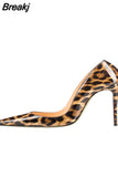 Women Pumps Leopard White Shoes Woman High Heels Stiletto Evening Shoes Patent Leather Sexy Designer Heels QP033