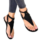 Breakj Toe Sandals Women 2025 Leisure Flat-Bottomed Toes With A Word Buckle Beach