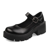 Mary Jane Small Leather Shoes For Women In Autumn 2024 Thin Cosplay Thick Soles, Thick Heels And High Heels Jk Single