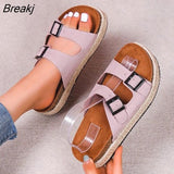 Summer women Mule Clogs Slippers High Quality Classic Two Buckle Cork Slides Sandals Footwear For Women Unisex