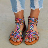 Women Sandals Gladiator Shoes 2023 Summer Flats Slippers Outdoor Beach Casual Ladies Shoes Bohemian Woman Slides Zapatos