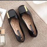 Shoes Women 2023 New Fashion Square Breathable Casual Black Comfortable Work Shoes Soft Large Size Women's Loafers