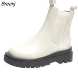 New Luxury Chelsea Boots Women Ankle Boots Chunky Spring Autumn Shoes Platform Ankle Boots Heel Boot Designer Women's