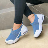 Mujer Women's Shoes 2023 Fashion Mesh Casual Sport Shoes Platform Wedge Sneakers Plus Size Flats Zapatillas