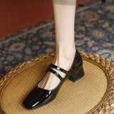 heels Mary Jane Shoes Women's Shoes Women Thick Heels Buckle Lolita Shoes School Uniform Student Girls Leather Shoes