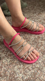 size 36-42 Small Size Platform Sandals Women Shoes 2023 New Open Toe Casual Rhinestone Wedges Roman Sandals For