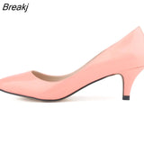 Classic Sexy Pointed Toes 5cm Low Med Kitten High Heels Women Pumps Shoes Spring Brand Design Dress Wedding