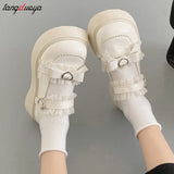 Lolita Shoes Sweet Mary Janes Woman platform shoes Japanese Style Fashion Cute Party Jk Shoes for Girls Zapatos