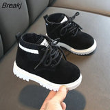 Children Casual Shoes Autumn Martin Boots Boys Shoes Fashion Leather Soft Anti Slip Girls Boots 21-30 Sport Running