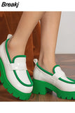 Women Loafers Shoes Brand New Dropship 2023 Spring Fashion Sweet Lolita Cosplay Walking Comfy Chunky Heels Women