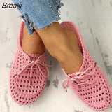 Women Slippers Mules Shoes Woman Closed Toe Breathable Flip Flops Hollow Light Lace Up Outdoor Flats Sandals Beach