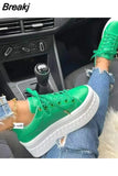 Vulcanized Sports Shoes Casual Outdoor Walking Shoes 2023 Breathable Wedge Heel Women Sneakers Shoes Zapatillas Mujer