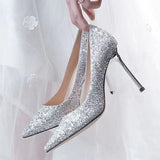 Breakj Heels On The Bed With Flirting Passion Cannon Shoes Sexy Night Club Fine Heded Seduction Sharp-Size Sex Flirting