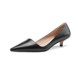 Low Heels Women Thin Heeled Kitten Heel Single Shoes Spring Autumn Pointed Temperament Shallow Mouth Work Shoes