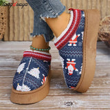 Claus Winter Retro Women Snow Warm Suede Leather Lazy Loafers Boots Shoes Woman Lady Female Bottine Botas Boots Mujer