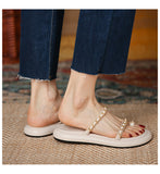 New Women Summer Fashion Chain Flip-flops Sandal Slippers Woman Flat Platform Sandals Casual Flat Slippers