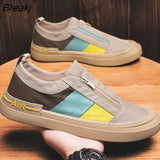 Shoes Sneakers Men Shoes Slip on Loafers 2022 Summer Fashion Shallow Casual Shoes for Men Denim Blue Sneakers for