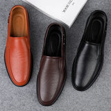 Men Casual Shoes outdoor Luxury Brand 2023 genuine Leather Mens Loafers Moccasins Breathable Slip on Black Driving Shoes
