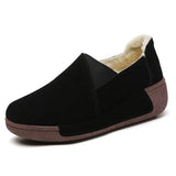 Sneakers for Women Fashion Platform Korean Version Rocking Shoes Female Slip on Casual Flat Warm Loafers Retro Mon