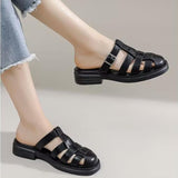 Women Sandals Woman Summer Hollow Out Roman Slippers 2024 New Gladiator Beach Flats Ladies Thick Sole Footwear Zapatos De