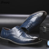 business mens dress shoes genuine leather tan black Italian fashion male shoes