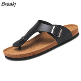 Women's Vintage Slippers Thick Bottom Retro Flat Sandals Buckle Strap Outside Summer Woman Shoes Ladies Slides Female