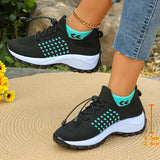 Size Platform Casual Sneakers Women 2024 Comfort Breathable Slip On Sports Shoes Woman Non Slip Thick Sole Sock