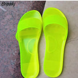 Women 2023 Summer Woman Jelly Shoes Candy colors PVC Flat Sandal Ladies Peep Toe Casual Slides Female Flip Flops