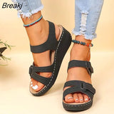 Shoes Woman Platform Sandals Women Soft Leather Casual Open Toe Gladiator Wedges Trifle Mujer Women