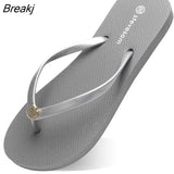 New Summer New Clip Toe Slippers Fashion Outdoor Flat Beach Sandals Female Anti-slip Casual Flip Flops Pantuflas De