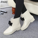 Boots Camellia Rain Boots Non-slip Water Shoes Fashion Rubber Shoes Short Tube Water Boots Cute Women's Boots Women