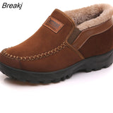 Men's Cotton Shoes Warm Velvet Padded Thickened Daddy's Shoes Middle-Aged Elderly People Non-Slip Casual Men's